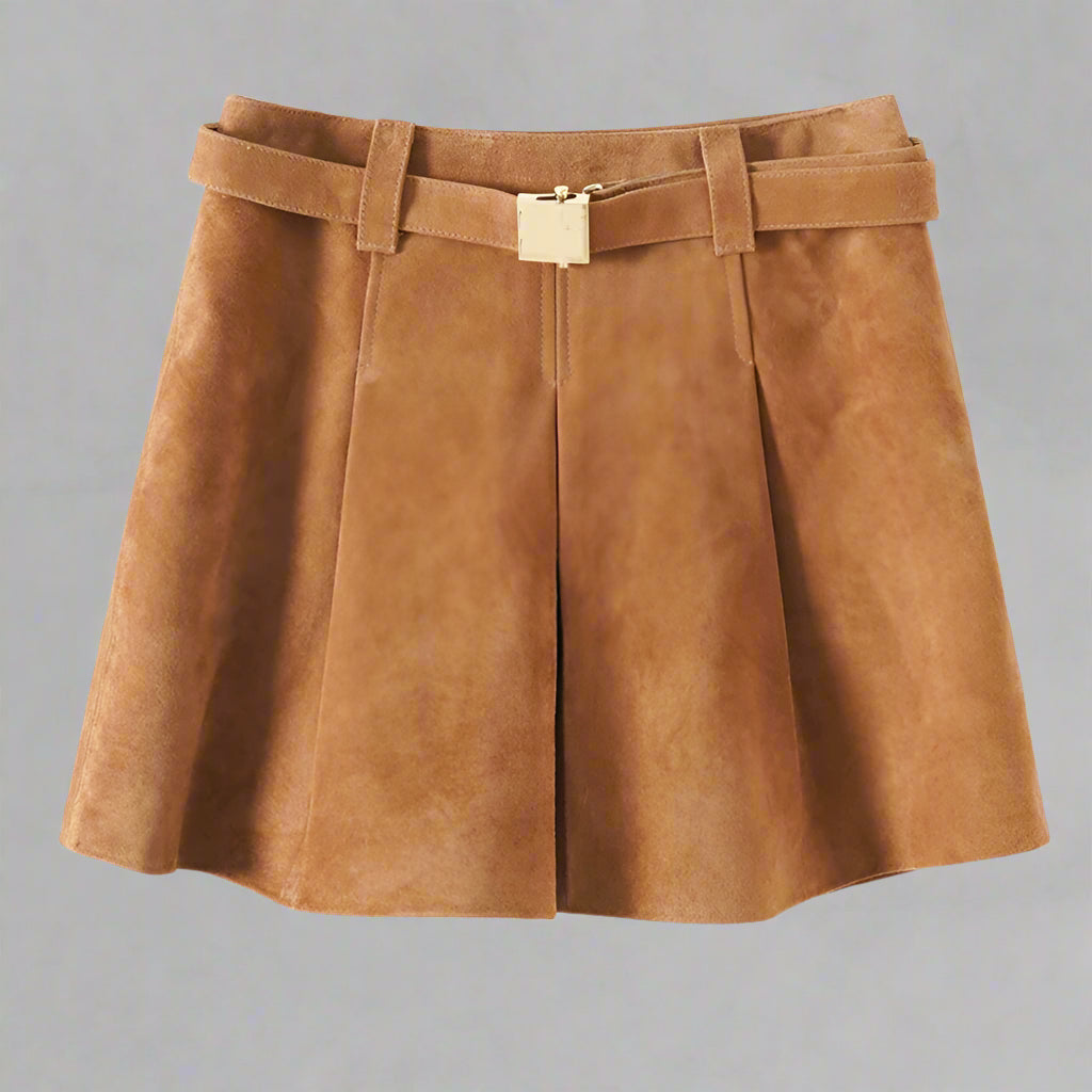 Sheepskin Suede Skirt