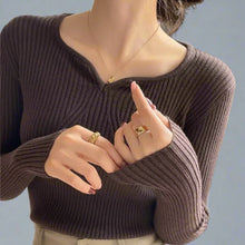 Load image into Gallery viewer, Slim Ribbed Sweater