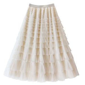 Mesh Layered Skirt