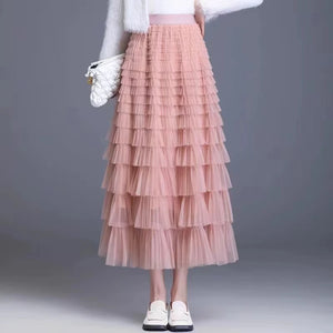 Mesh Layered Skirt