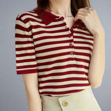 Cargar imagen en el visor de la galería, Cotton Striped Polo