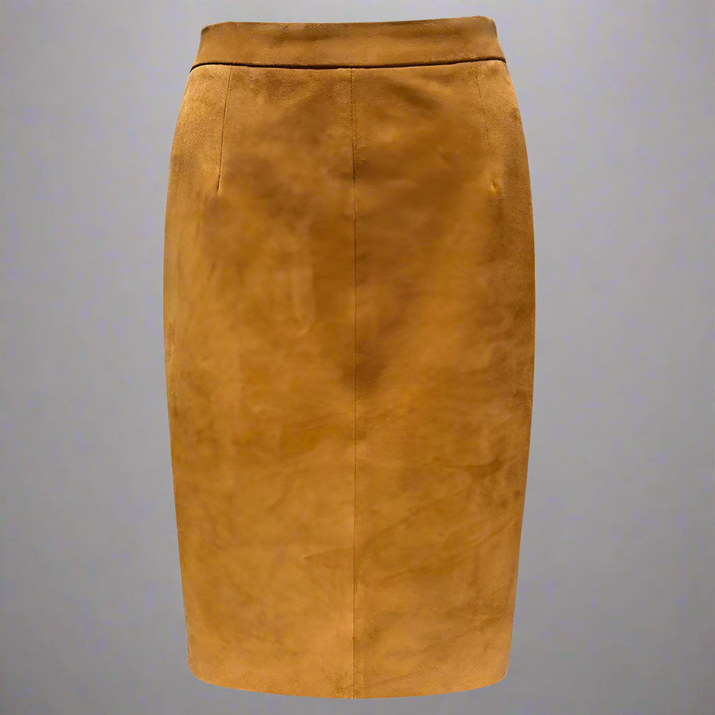 Suede Pencil Skirt