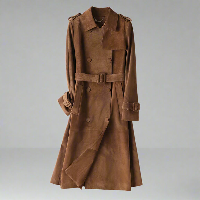 Suede Trench Coat