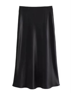 Satin Midi Skirt