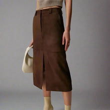 Cargar imagen en el visor de la galería, Suede Midi Skirt