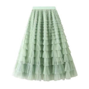 Mesh Layered Skirt