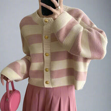 Load image into Gallery viewer, Striped Knitted Cardigan