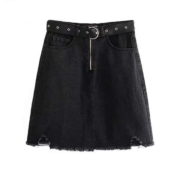 Dauphine Denim Skirt